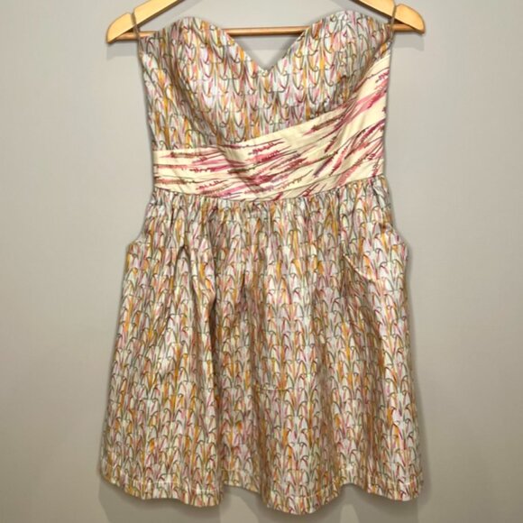 Ric Yuenn Custom Strapless Mini Dress - Floral, Size 4 - Picture 1 of 8
